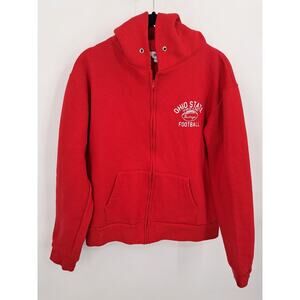 Vintage Ohio State Football Red Full Zip Hoodie Size M